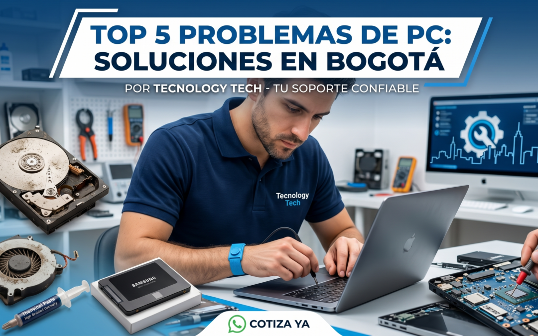 Los 5 Problemas de PC Más Comunes que Resolvemos en Bogotá (y cómo tienen solución)